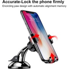 Baseus Gravity Phone Holder for Car - Stylish Black Design for Ultimate Convenience